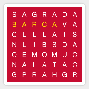 Barcelona Crossword Magnet